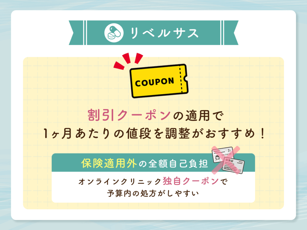 リベルサスは保険適用外でもクーポンコード割引対象